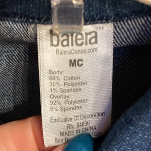 Youth girls stretch denim Vest with red sequins shoulders  button front 10/12 MC - Picture 2 of 9